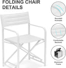 Aoodor Patio 34" Director's Chairs Set of 4, Outdoor Portable Bar Height Seating with Folding Aluminum Frame, 225 lbs Capacity, Perfect for Camping, Fishing, Picnic by GreenHaven Gardens