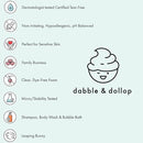 Dabble & Dollop Vanilla Body Wash & Shampoo – 3-in-1 Natural Bubble Bath for Kids, Made in USA, No Parabens or Sulfates, Vegan, Gluten-Free, Tear-Free (10oz, Pack of 2) by TinyTreasures Baby Boutique
