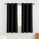 NICETOWN 100% Blackout Short Curtains 63 Inch Length for Bedroom, Privacy Thermal Insulated Grommet Window Drapes for Living Room, 2 Panels, Black, 42 x 63 Inch by TinyTreasures Baby Boutique