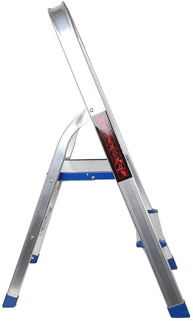 2 Step Ladder Aluminum Folding Step Stool with 220lbs Capacity Anti-Slip Pedal