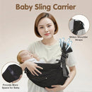 Baby Sling Carrier,Toddler Carrier, 2025 New Baby Sling with Waist Harness,Portable and Lightweight Sling,Non-Slip Hip Seat Carrying 25-60lbs(Black) by TinyTreasures Baby Boutique