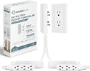 Outlet Concealer Power Strip-Outlet Cover Extender with 3AC Outlets-8ft Flat Plug Extension Cord,Universal Size,1625W for Kitchen, Home and Office,Child & Pet Safe(Dual 8 Foot) by TinyTreasures Baby Boutique
