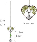 H&D HYALINE & DORA Tree of Life Car Rearview Mirror Hanging Ornament Pendant Accessories Fengshui Suncatcher (Green) by GreenHaven Gardens