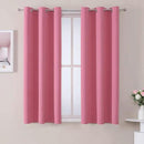ChrisDowa Small Window Curtains 50 inches Long for Bedroom - Grommet Short Thermal Insulated Room Darkening Curtains for Kitchen (2 Panels, Pink, 29 x 50 Inch) by CozyNest Decor