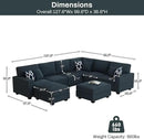 L Lengend Vansen Modular Sectional Sofa U Shaped Couch with Ottoman Modern Reversible Corner Sectional Couch for Living Room (Charcoal, U Shaped Sofa-3) by CozyNest Decor