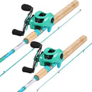 Sougayilang Fishing Rod and Reel Combo, 2-Piece 5-Foot 6-Inch Graphite & Fiberglass Rod, Durable and Strong, Quickset Anti-Reverse Fishing Reel (1Pack/2Pack) by TinyTreasures Baby Boutique