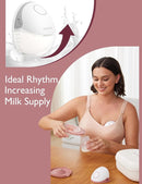 Momcozy Breast Pump Hands Free Mobile Style | M6, Wearable Breastfeeding Pump Ideal Rhythm for More Milk, DoubleFit Flange More Fit & Discreet with 3 Modes & 9 Levels, 24mm - 1 Pack Quill Gray by TinyTreasures Baby Boutique