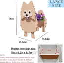 Brown Pomeranian Dog Planter Plant Pots,Cute Garden Dog Flower Planter,Large Dog Planters Birthday Gifts for Women,Office,Indoor/Outdoor Decor(9.84 * 8.66 * 16in) by GreenHaven Gardens