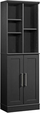 Sauder HomePlus Multi-Room Storage Cabinet with Adjustable Shelves and Door Positioning, Kitchen Laundry Bathroom Pantry Storage Cabinet, in Raven Oak Finish by CozyNest Decor