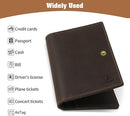 Jack&Chris Genuine Leather Passport Holder For Travel, RFID Blocking Handmade Passport Holder with Card Case Organized & Safe, Quality Travel Essentials for Women and Men for Gifting, Coffee by TinyTreasures Baby Boutique