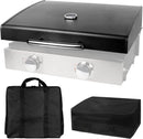 5011 Hard Cover Hood with Temperature Gauge for Blackstone 22 inch Table Top Griddle, Griddle Lid and Heavy Duty Grill Cover & Bag for Blackstone 22" Table Top Griddles, Black by GreenHaven Gardens