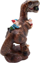 Wowser Gnome Statue: Funny Garden Figurine - Unique Home & Outdoor Decor (T-Rex), Gnome Decoration for Yard by GreenHaven Gardens