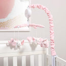 The Peanutshell Crib Mobile for Girls - Soft Pink Musical Baby Crib Mobile with 12 Lullabies, Cute Elephant Baby Pink Elephant Nursery Decor by TinyTreasures Baby Boutique