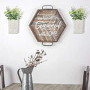 LESEN Set of 2 Farmhouse Metal Wall Planter,Rustic Wall Decor Country Hanging Wall Vase Box for Plants Flower Home Decoration by GreenHaven Gardens