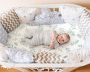 4 Pack Sage Green Fitted Nursery Sheets Breathable Neutral Unisex Baby Sheets for Boys or Girls with Leaf and Flower Design (Bassinet) by TinyTreasures Baby Boutique