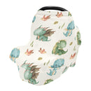 Kigai Cute Dragon Baby Car Seat Covers for Newborn, Breathable Nursing Cover for Breastfeeding Moms, Baby Stroller/Shopping Cart/Stretchy Carseat Cover for Boy & Girl by TinyTreasures Baby Boutique
