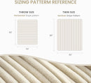 Cozy Bliss Faux Fur Throw Blanket for Couch, Cozy Warm Plush Striped Blanket for Sofa Bedroom Living Room,60 * 80 Inches Beige by CozyNest Decor