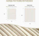 Cozy Bliss Faux Fur Throw Blanket for Couch, Cozy Warm Plush Striped Blanket for Sofa Bedroom Living Room,50 * 60 Inches Beige by CozyNest Decor