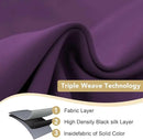 H.VERSAILTEX Blackout Thermal Insulated Room Darkening Window Treatment Extra Long Curtains/Drapes,Grommet Panels (Set of 2,52 by 96 - Inch,Solid Plum Purple) by CozyNest Decor