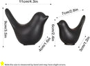 Small Animal Statues, Black Bird Figurines Home Decor, Modern Home Decorative, Ceramic Decor for Office Desktop, Bookshelf, Bedroom, Living Room, Cabinets, Coffee Table(Black 2 Pcs) by CozyNest Decor