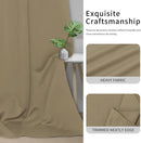Easy-Going Blackout Curtains for Bedroom, Solid Thermal Insulated Grommet and Noise Reduction Window Drapes, Room Darkening Curtains for Living Room, 2 Panels(42x63 in, Tan) by CozyNest Decor