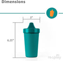 Re-Play Sippy Cups for Toddlers - 10 Oz. Reusable Spill Proof Cups for Kids, Dishwasher/Microwave Safe - Made in USA - Set of 4-3.13" x 6.25" - True Blue by TinyTreasures Baby Boutique