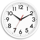 Wall Clock Modern Battery Operated 10 Inch Simpel Silent Non Ticking Analog Decorative for Kitchen Bathroom Bedroom Office Living Room School Classroom(White) by CozyNest Decor