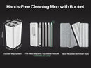 JOYMOOP Mop and Bucket Set with Wringer, Flat Mops for Floor Cleaning, Wall Mop Cleaner with Long Handle, Hardwood Floor Mop with 4 Microfiber Pads by CozyNest Decor