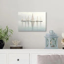 Nautical Sailing Picture Wall Art - Coastal Sailboat Canvas Ocean Ship Prints Sea Level Boat Painting Artwork for Bathroom by CozyNest Decor