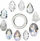 H&D 11pcs Clear Crystal Chandelier Lamp Lighting Drops Pendants Balls Prisms Hanging Glass Prisms Parts Suncatcher Home/House Decor by GreenHaven Gardens