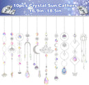 Sun Catchers, 10 Pcs Crystal Suncatcher Prism Hanging Kit with Chain Rainbow Maker Crystals Balls Pendants Ornaments for Indoor Window Outdoor Garden Backyard Patio Car Mirror Christmas Tree Decor by GreenHaven Gardens