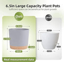 QCQHDU 6.5 inch Plant Pot, 2 Pack Planters for Indoor Plants with Drainage Holes & Saucer, Outdoor Flower Pots Home Garden Modern Decor by GreenHaven Gardens