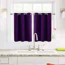 ChrisDowa Small Window Curtains for Kitchen and Bedroom - Grommet Short Thermal Insulated Room Darkening Curtains (2 Panels, Royal Purple, 42 x 36 Inch) by CozyNest Decor