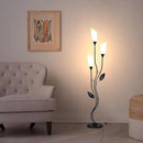 JBZ Flower Floor Lamp for Living Room, 62" Tall Pole Lamp with Foot Switch, with 3 Heads Dimmable LED Lamps for Farmhouse Rustic Bedroom Office, with Plug and 1200LM, 3 Color Temperatures E27 by CozyNest Decor