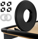 Baby Proofing Corners and Edges Protector Guards (16.5FT Edge +8 Corners), Soft Rubber Foam Edge Protector with Removable Double Sided Tapes, Furniture Table Bumper Guard for Baby Safety-Black by TinyTreasures Baby Boutique