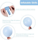 RUBFAC 129pcs Pastel Blue Balloons Different Sizes 18 12 10 5 Inch for Garland Arch, Light Blue Balloon for Birthday Baby Shower Gender Reveal Easter Wedding Party Decoration by TinyTreasures Baby Boutique