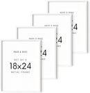 HAUS AND HUES 18x24 White Metal Picture Frames - Features Premium Aluminum, Vertical & Horizontal Hang, Shatterproof Plexiglass - Perfect for Home, Room, Office (18x24 in, White, Set of 4) by CozyNest Decor