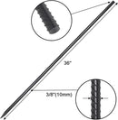 VVOKGO RebarStakes 36 Inch Ground Rebar Stakes (8 pcs), Heavy Duty Hook Ground Anchors, Steel Plant Support Garden Stake with Chisel Point end Black Plastic Spraying for Anti-Rust by CozyNest Decor
