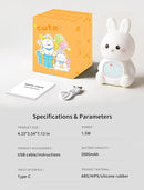 MASHI Bunny Alarm Clock, Toddler Sleep Training Clock with Sun & Moon, Sleep Sound Machine, Night Lights, Alarm Clock for Kids, Gift Ideas for Kids Child by TinyTreasures Baby Boutique