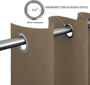 Easy-Going Blackout Curtains for Bedroom, Solid Thermal Insulated Grommet and Noise Reduction Window Drapes, Room Darkening Curtains for Living Room, 2 Panels (52x46 in,Camel) by CozyNest Decor