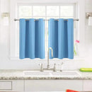 ChrisDowa Small Window Curtains for Kitchen and Bedroom - Grommet Short Thermal Insulated Room Darkening Curtains (2 Panels, Sky Blue, 42 x 36 Inch) by CozyNest Decor