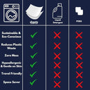 Sheets Laundry Club Laundry Detergent Sheets, 100 Loads - Fragrance Free Scent, Eco-Friendly, Quick-Dissolving Formula, Hypoallergenic, Septic Safe, Plastic-Free Packaging - 50 Sheets by CozyNest Decor