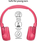 POGS Kids Bluetooth Wireless Headphones | The Gecko 2 | Foldable, Durable Headphones for Kids 3+ | Volume Limited 85 dB, Microphone | On-Ear | Wireless Music-Sharing Function (rPink) by TinyTreasures Baby Boutique