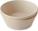 mushie Round Dinnerware Bowls for Kids | Made in Denmark, Set of 2 (Vanilla) by TinyTreasures Baby Boutique