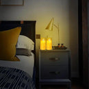 NURADA 3"x6"Flickering Flameless Candles: Built-in Star String Lights Acrylic Battery Operated LED Pillar Candles with Remote and Timer for Romantic Mood Home Decoration - 2 Pack Gold by CozyNest Decor