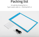 Light Box Drawing Pad, Tracing Board with Type-C Charge Cable and Brightness Adjustable for Artists, AnimationDrawing, Sketching, Animation, X-ray Viewing (A4-P-Blue-New) by TinyTreasures Baby Boutique