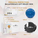 The Balmy Drum - 11 Note 10 Inch Steel Tongue Drum, Steel Drum Instrument, Drums For Children and Adults, Balmy Drum Set for Kids with Music Book, Handpan, Mallet and Carry Bag (Blue) by TinyTreasures Baby Boutique