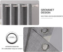 MIULEE Linen Blackout Curtains and Drapes 100% Room Darken Thermal Insulated Grommet Window Panels with Coating 2 PCs W 42 x L 84 inches Grey by TinyTreasures Baby Boutique