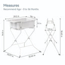 Collapsible Baby Bathtub with Stand - Large Capacity Baby Bath Tub with Thermometer & Soft Cushion | Portable Travel Newborn Infant Bathtub | Foldable Toddler Bathtub for Baby 0 to 36 Months by TinyTreasures Baby Boutique