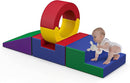 Foam Climbing Toys for Toddlers,4 Pcs Climb & Crawl Soft Play Set for Kids, Safe Indoor Tunnel for Toddler Gym with Pad,Easy to Clean by TinyTreasures Baby Boutique